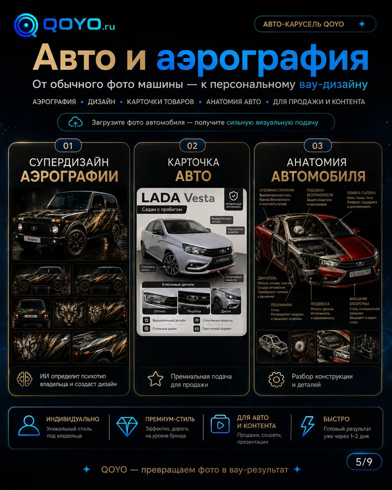 Автомобильные идеи превращаются в визуал, баннеры или дизайн развития