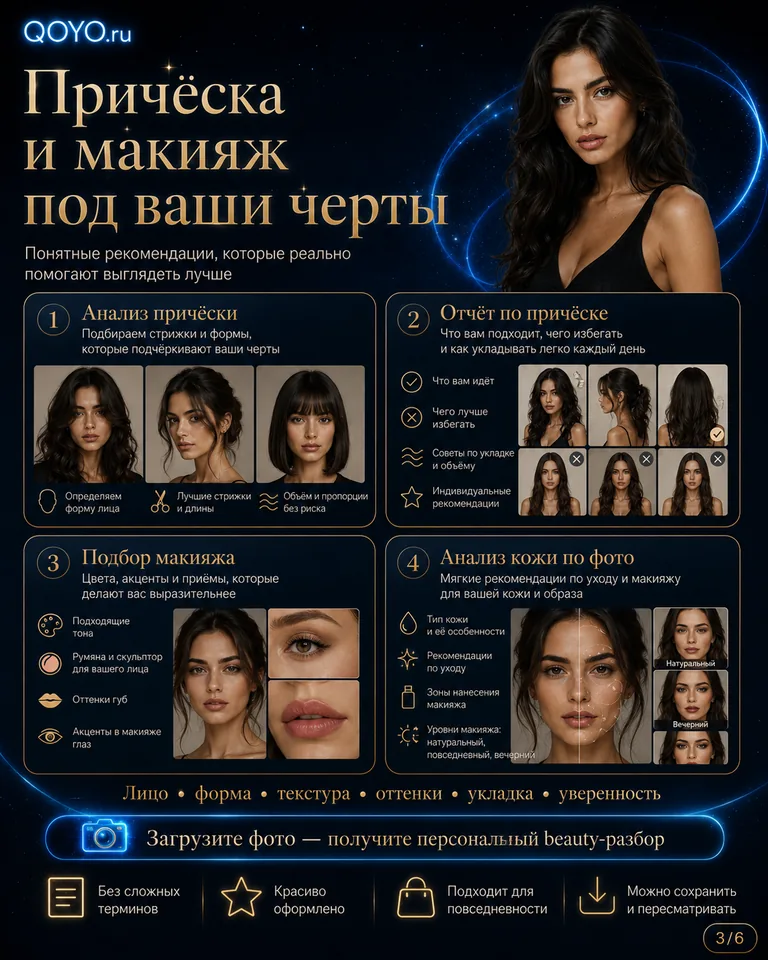Прическа и макияж под ваше лицо, а не случайный набор фильтров