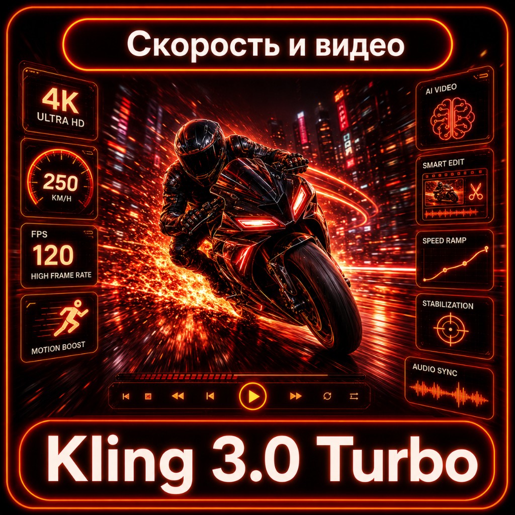 Kling 3.0 Turbo — Скорость и видео