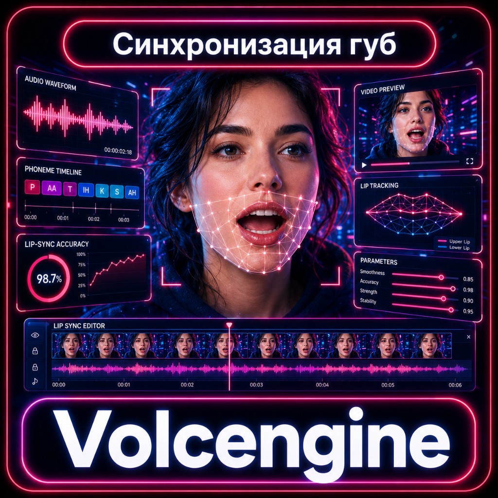 Volcengine — Синхронизация губ